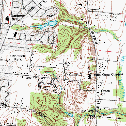 Topographic Map of Township of Saint Ferdinand, MO