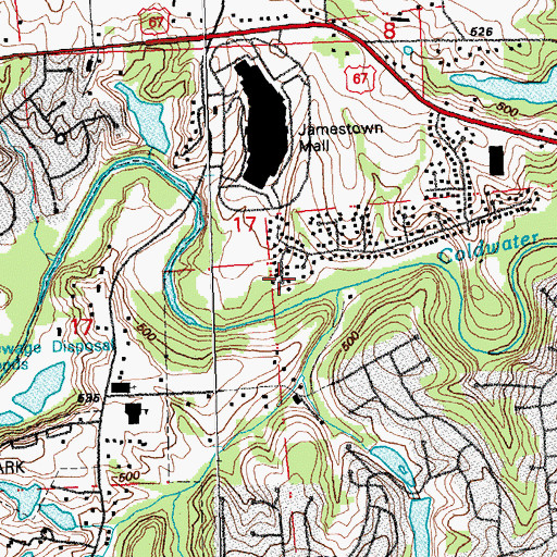 Topographic Map of Township of Spanish Lake, MO