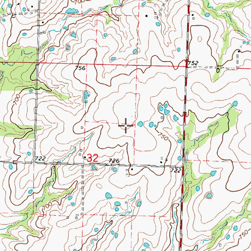 Topographic Map of Township of Arrow Rock, MO