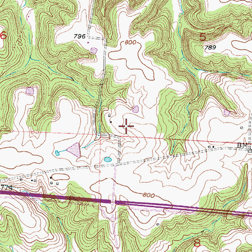 Topographic Map of Township of Blackwater, MO