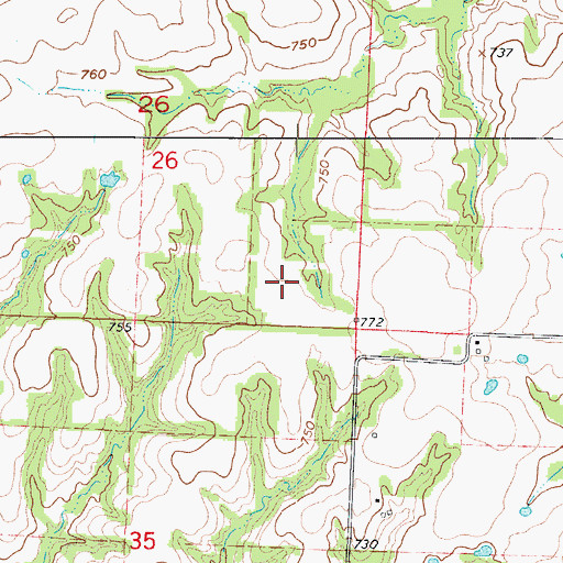 Topographic Map of Township of Liberty, MO