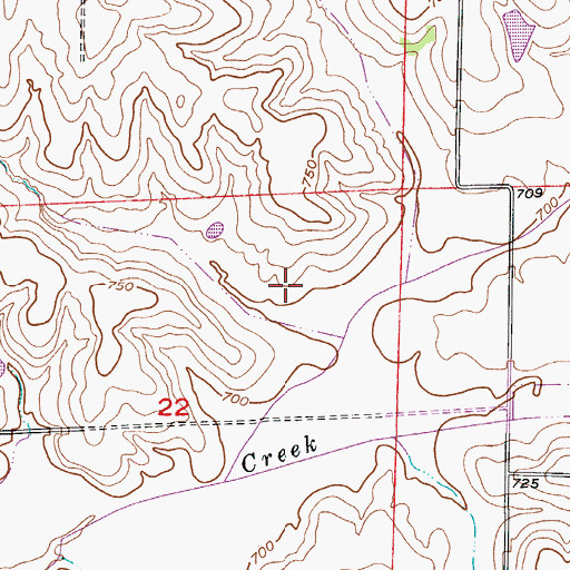Topographic Map of Township of Miami, MO