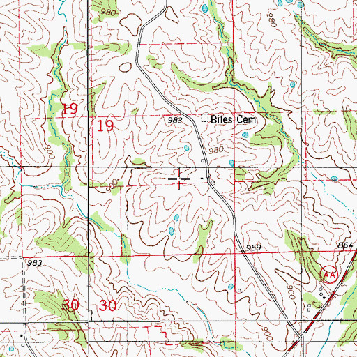 Topographic Map of Township of Glenwood, MO