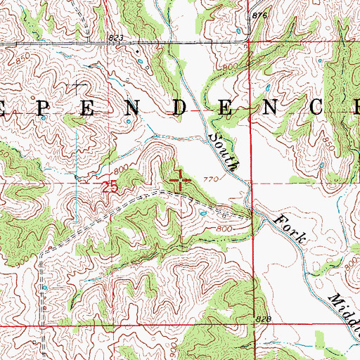 Topographic Map of Township of Independence, MO