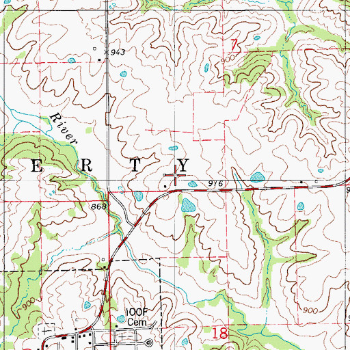 Topographic Map of Township of Liberty, MO