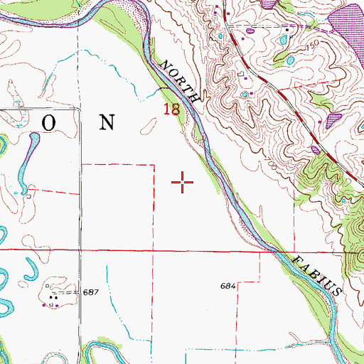 Topographic Map of Township of Jefferson, MO