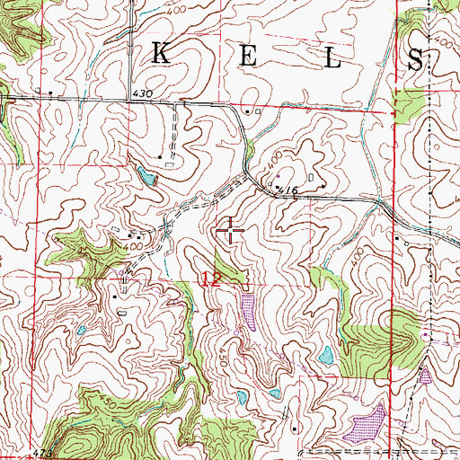 Topographic Map of Township of Kelso, MO