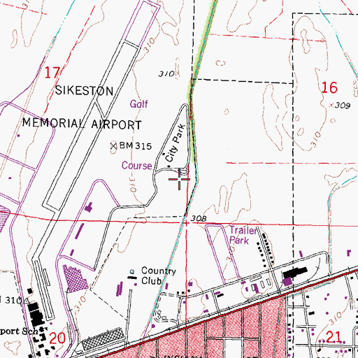 Topographic Map of Township of Richland, MO