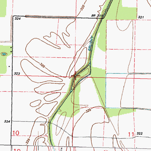 Topographic Map of Township of Tywappity, MO