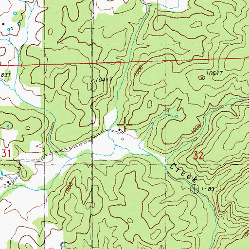Topographic Map of Township of Bartlett, MO