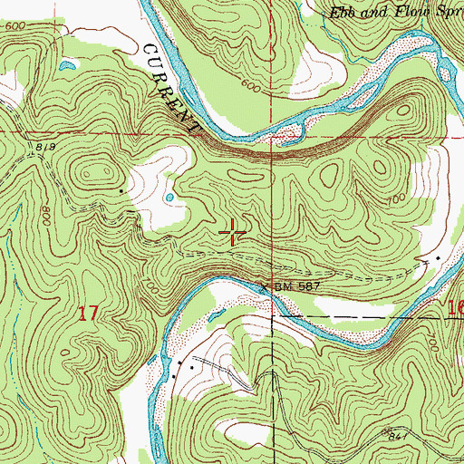 Topographic Map of Township of Eminence, MO