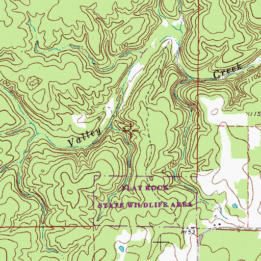 Topographic Map of Township of Spring Valley, MO