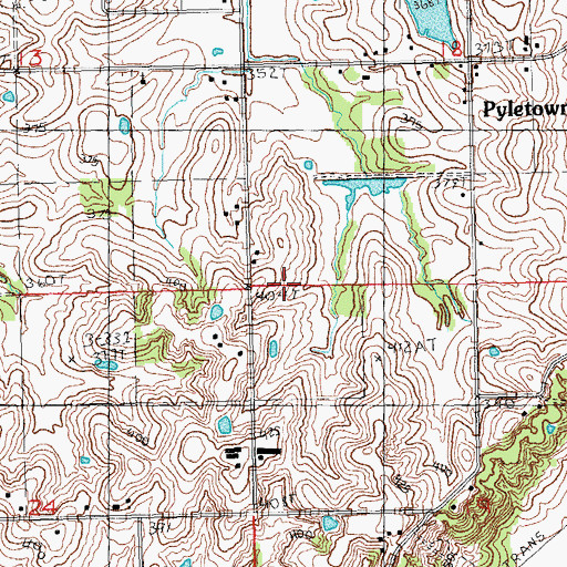 Topographic Map of Township of Liberty, MO
