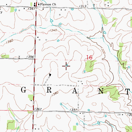 Topographic Map of Township of Grant, MO