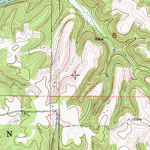 Topographic Map of Township of Ponce de Leon, MO