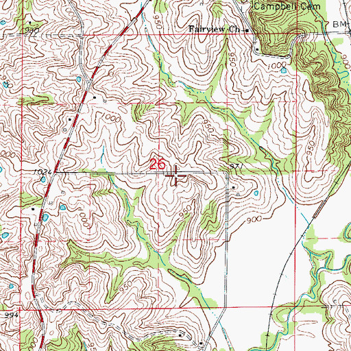 Topographic Map of Township of Jackson, MO