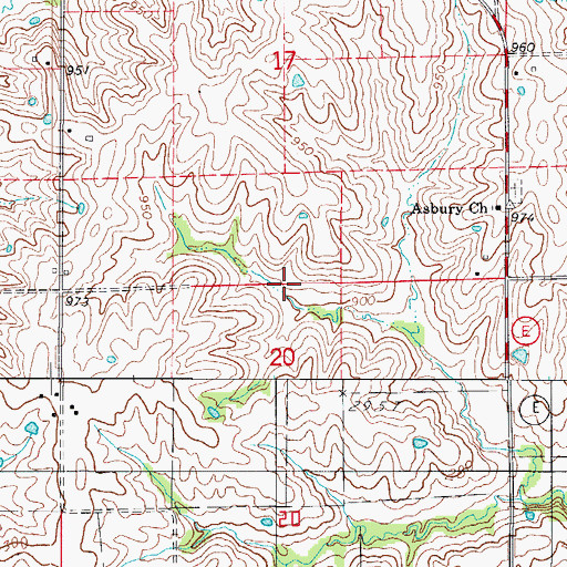Topographic Map of Township of Liberty, MO