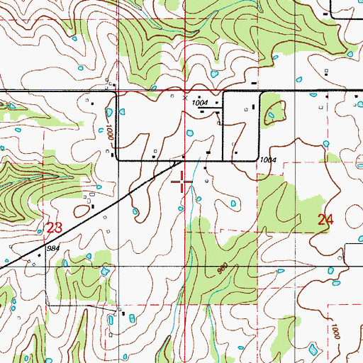 Topographic Map of Township of Swan, MO