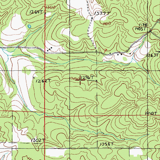 Topographic Map of Township of Cass, MO