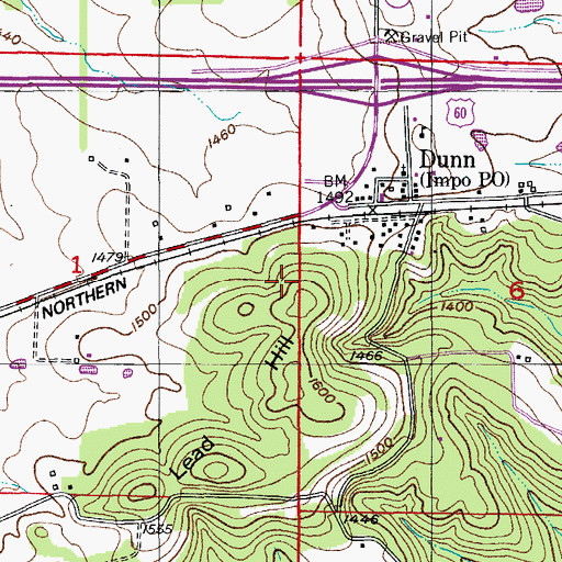 Topographic Map of Township of Clinton, MO