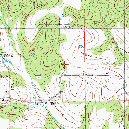 Topographic Map of Township of Morris, MO