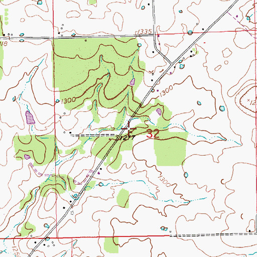 Topographic Map of Township of Sherrill, MO