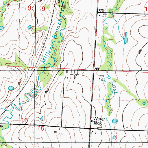 Topographic Map of Township of Bacon, MO