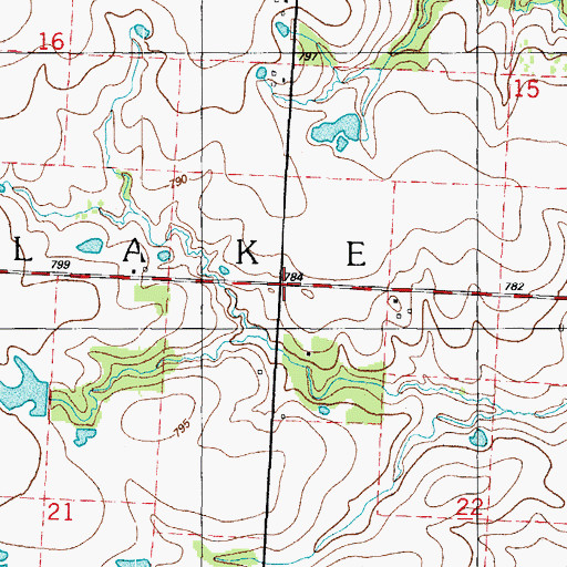 Topographic Map of Township of Lake, MO