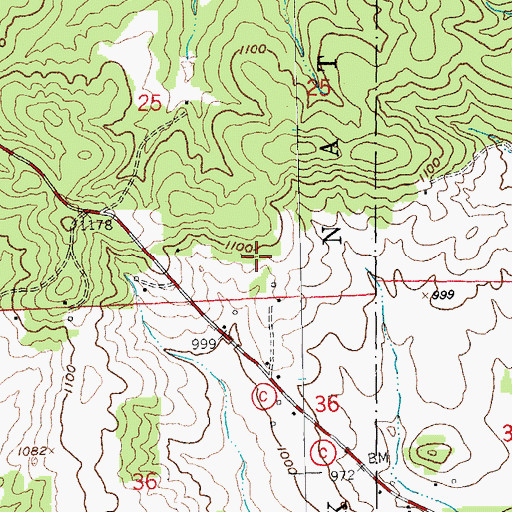 Topographic Map of Township of Belgrade, MO