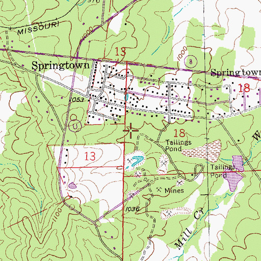 Topographic Map of Township of Breton, MO