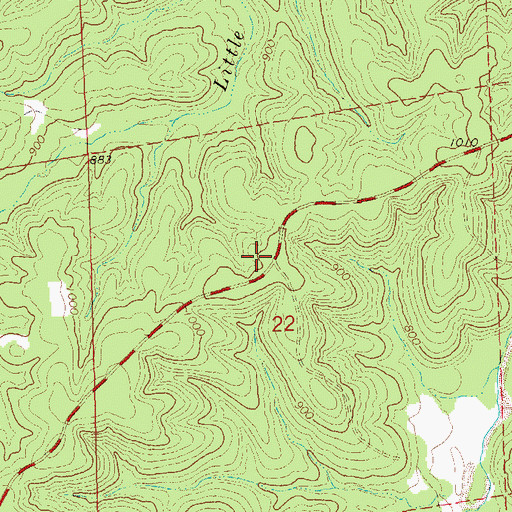 Topographic Map of Township of Johnson, MO