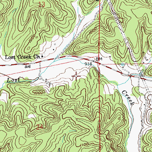 Topographic Map of Township of Walton, MO