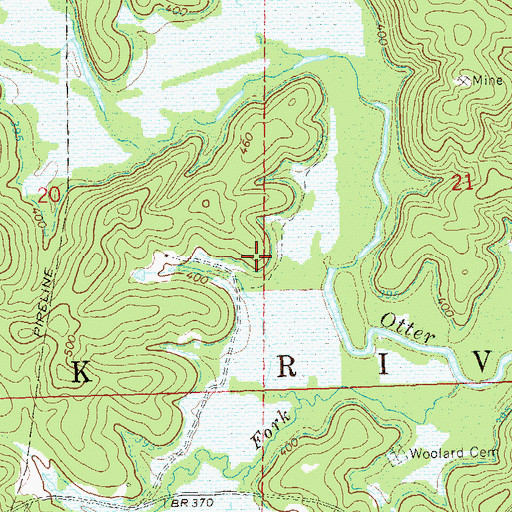 Topographic Map of Township of Black River, MO