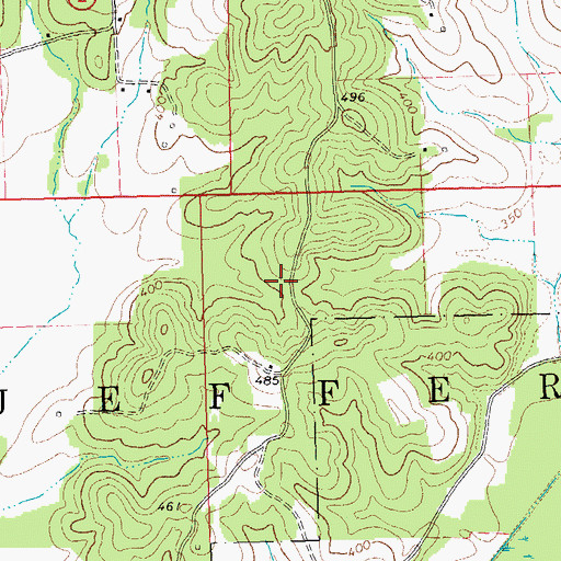 Topographic Map of Township of Jefferson, MO