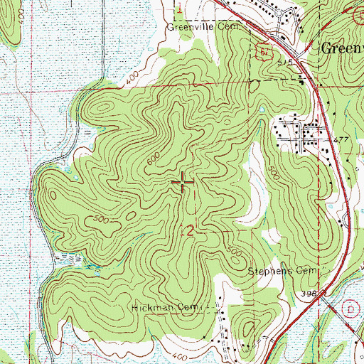 Topographic Map of Township of Saint Francois, MO