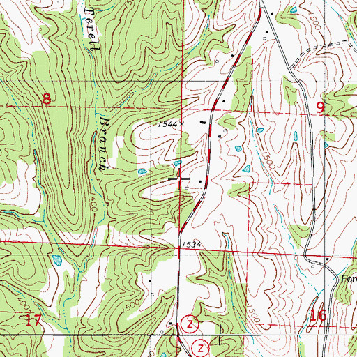 Topographic Map of Township of East Benton (historical), MO