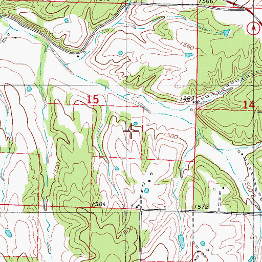 Topographic Map of Township of East Dallas (historical), MO