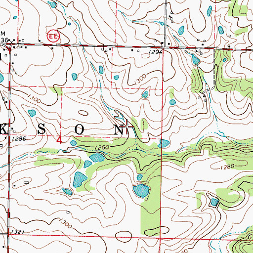 Topographic Map of Township of Jackson, MO
