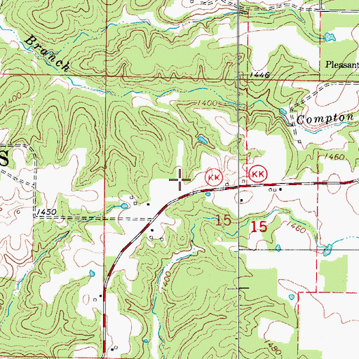 Topographic Map of Township of West Dallas (historical), MO