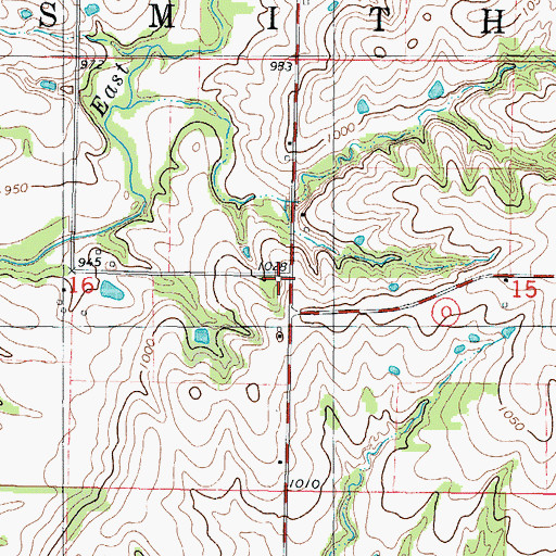 Topographic Map of Township of Smith, MO