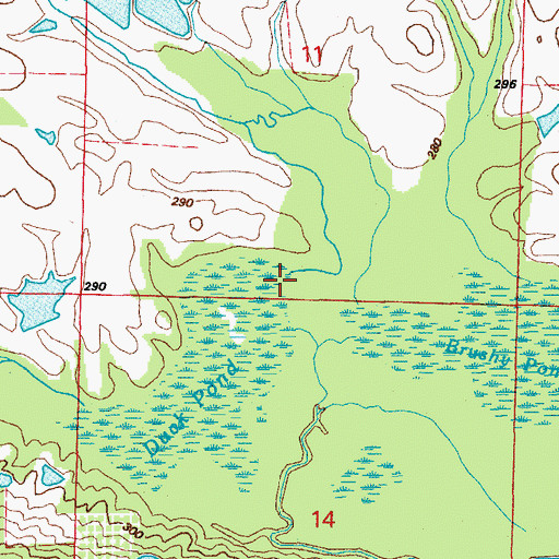 Topographic Map of DeBerry Branch, AR