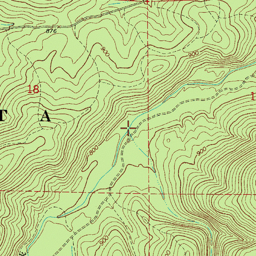 Topographic Map of Deckard Branch, AR