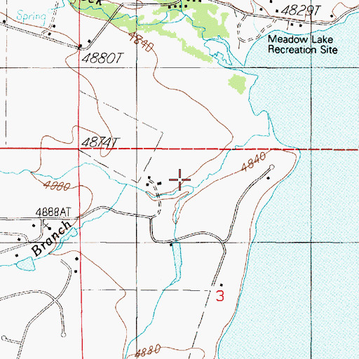 Topographic Map of Spring Branch, MT