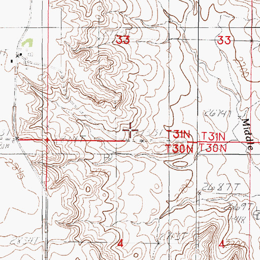 Topographic Map of Lustre, MT