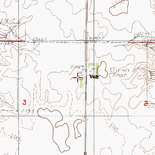 Topographic Map of Volt, MT
