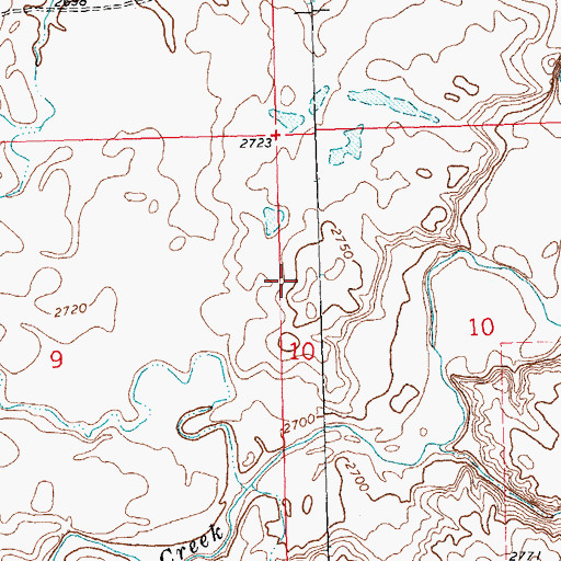 Topographic Map of Fort Belknap Reservation, MT
