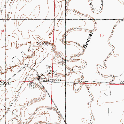 Topographic Map of D H S Creek, MT