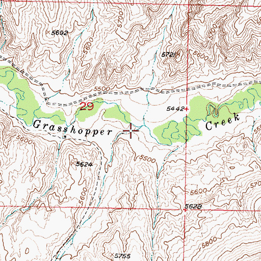 Topographic Map of Juniper Spring Gulch, MT