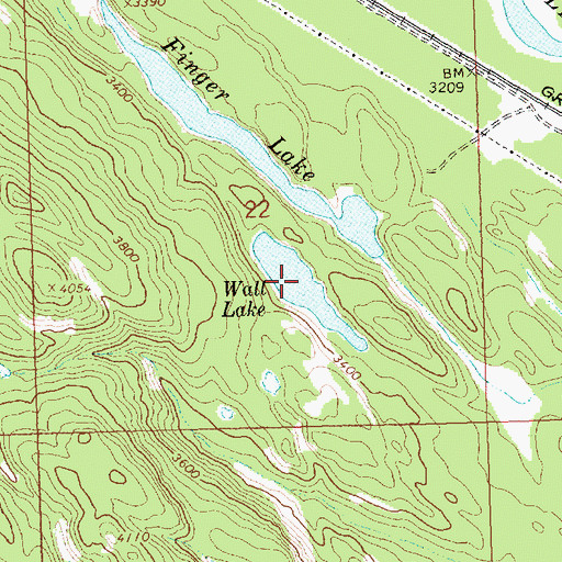 Topographic Map of Hole in the Wall Lake, MT