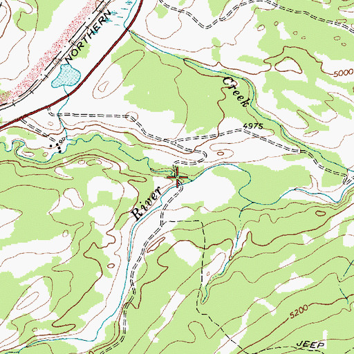 Topographic Map of Summit Creek, MT